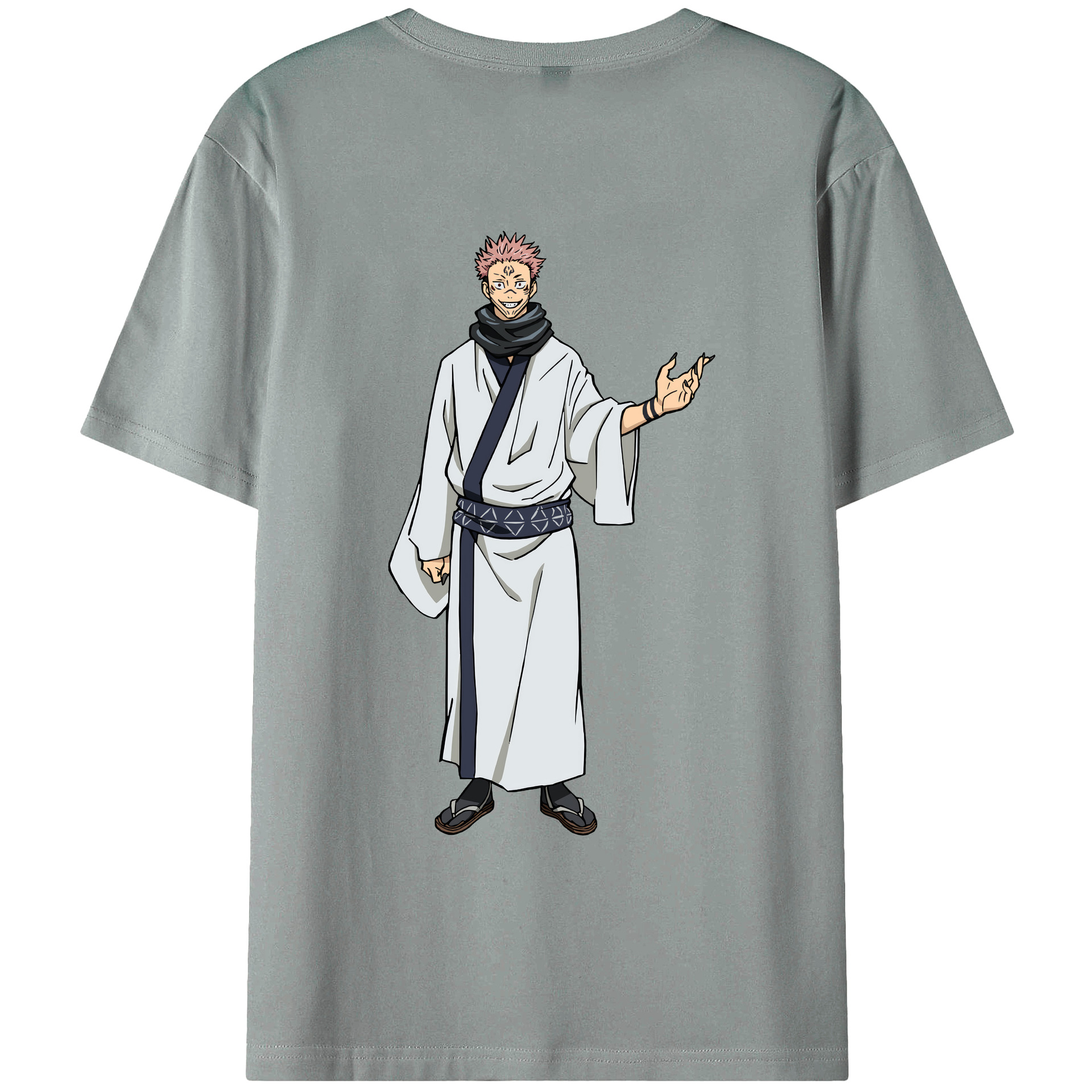 （画像用） 呪術廻戦 Jujutsu Kaisen 綿100％ メンズ半袖Tシャツ（バックプリント） 通気性